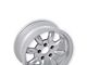 Legendary Wheel T/A 8-Spoke Alloy Silver Wheel; 15x7; 7mm Offset (62-70 Comet, Falcon)