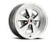 Legendary Wheel Flat 5 Charcoal Machined Wheel; 15x7 (64-73 Mustang)