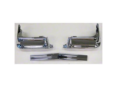 3-Piece Front Bumper; Chrome (1963 Impala)