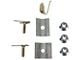 Upper Trunk Decklid Vertical Molding Clip Set (1959 Impala 4-Door Hardtop, 4-Door Sedan, Convertible)