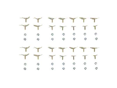 Upper Wing Fin Molding Clip Complete Set (1960 Impala 2-Door)