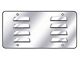 License Plate Backing Cover - Louvered - Stainless Steel