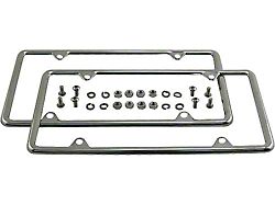 License Plate Frames, Stainless Steel With Stainless Steel Hardware, Fits Modern Sized Plates