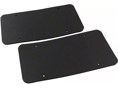 License Plate Pads, High Density Black Foam, Pair, All Years