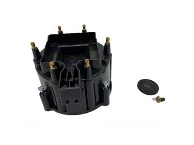 Liland Global Distributor Cap; Black; Brass Contact (78-79 I6 Camaro; 80-81 3.8L Camaro)