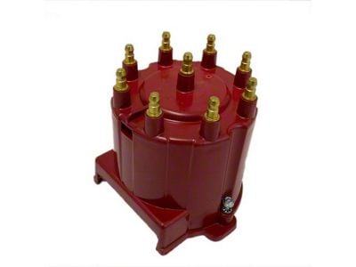 Liland Global Distributor Cap; Red; Brass Contact (75-82 Corvette C3)