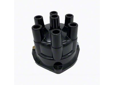 Liland Global Distributor Cap; Black; Aluminum Contact (67-74 230/250 I6 Firebird)