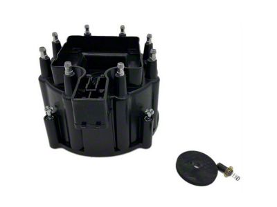 Liland Global Distributor Cap; Black; Aluminum Contact (74-92 V8 Firebird)