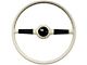 LimeWorks 16-Inch Forty Steering Wheel with Banjo Taper and Key Adapter; White and Black (28-31 Model A, Model AA)