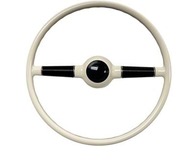 LimeWorks 16-Inch Forty Steering Wheel with GM Adapter; White and Black (28-31 Model A, Model AA)