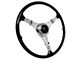 LimeWorks 16-Inch 1939 Style Banjo Steering Wheel with Taper and Key Adapter; Black (32-48 Ford Car, Ford Truck)