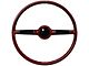 LimeWorks 16-Inch Forty Steering Wheel with Banjo Taper and Key Adapter; Black and Red (32-48 Ford Car, Ford Truck)