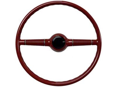 LimeWorks 16-Inch Forty Steering Wheel with Banjo Taper and Key Adapter; Red (32-48 Ford Car, Ford Truck)