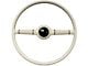 LimeWorks 16-Inch Forty Steering Wheel with Banjo Taper and Key Adapter; White (32-48 Ford Car, Ford Truck)