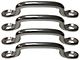 LimeWorks Hood Strap Footman Loops; Stainless Steel (09-27 Model T, Model TT)