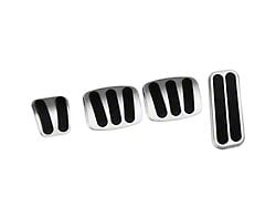 Lokar Billet Aluminum Pedal Pads, Polished/Brushed, Bronco,1966-1977