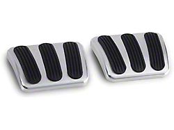 Lokar Camaro Brake And Clutch Pedal Pads, Billet 1967-1969