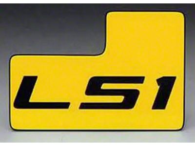 LS Conversion Throttle Body ID Plate, LS1, Yellow/Black