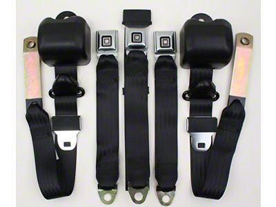Malibu Seat Belts, Front, Bench Seat, Retractable, 3 Point,With Center Lap Belt, 1982-1983