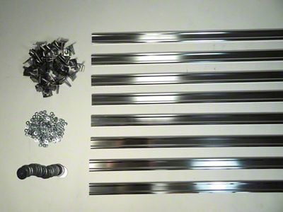 MAR-K Bed Strips with Hidden Fasteners; Aluminum (47-50 Chevrolet/GMC Truck Stepside w/ Short Bed)