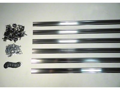 MAR-K Bed Strips with Hidden Fasteners; Aluminum (53-60 F-100/F-250/F-350 Flareside w/ Long Bed)