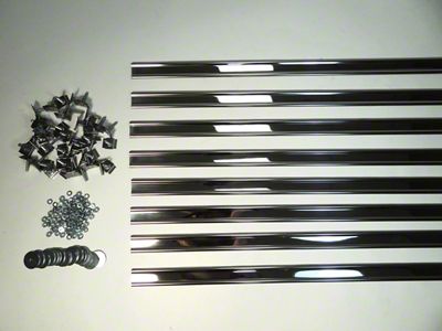 MAR-K Bed Strips with Hidden Fasteners; Polished Stainless (47-50 Chevrolet/GMC Truck Stepside w/ Short Bed)