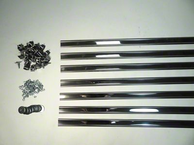 MAR-K Bed Strips with Hidden Fasteners; Unpolished Stainless (57-59 Chevrolet/GMC Truck Stepside w/ 8-Foot Bed)