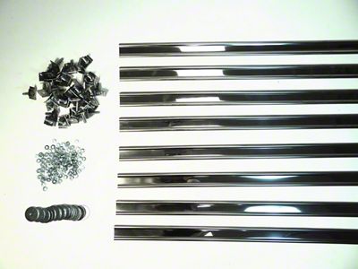 MAR-K Bed Strips with Hidden Fasteners; Unpolished Stainless (47-50 Chevrolet/GMC Truck 1-Ton)