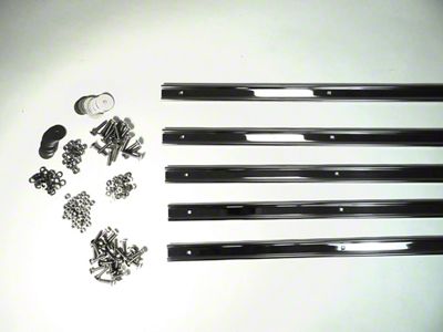 MAR-K Bed Strips with Standard Bolts; Polished Stainless (35-36 Chevrolet Truck Stepside w/ Short Bed)