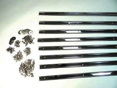 MAR-K Bed Strips with Standard Bolts; Polished Stainless (47-50 Chevrolet/GMC Truck Stepside w/ Short Bed)