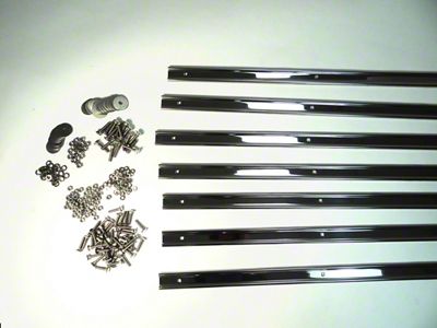 MAR-K Bed Strips with Standard Bolts; Polished Stainless (60-66 C10/C20 Stepside w/ Short Bed, K10/K20 Stepside w/ Short Bed)