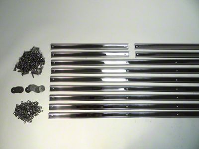 MAR-K Bed Strips with Standard Bolts; Polished Stainless (63-66 C10/C20 Fleetside w/ Long Bed, K10/K20 Fleetside w/ Long Bed)