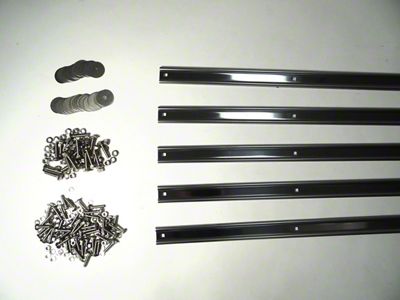 MAR-K Bed Strips with Standard Bolts; Unpolished Stainless (35-36 Chevrolet Truck Stepside w/ Short Bed)