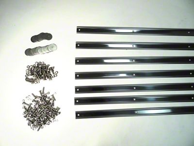 MAR-K Bed Strips with Standard Bolts; Unpolished Stainless (54-59 Chevrolet/GMC Truck 1-Ton)