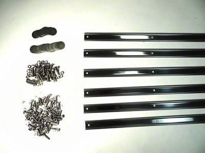 MAR-K Bed Strips with Standard Bolts; Unpolished Stainless (1946 Chevrolet Truck Stepside w/ Short Bed)