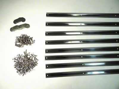 MAR-K Bed Strips with Standard Bolts; Unpolished Stainless (47-50 Chevrolet/GMC Truck Stepside w/ Short Bed)