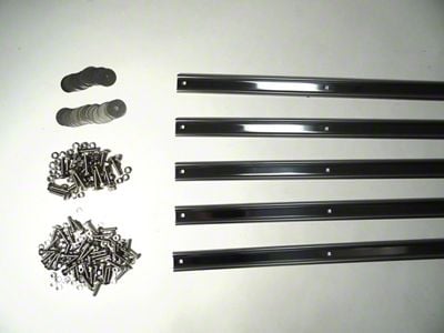 MAR-K Bed Strips with Standard Bolts; Unpolished Stainless (37-39 Chevrolet Truck Stepside w/ Long Bed)