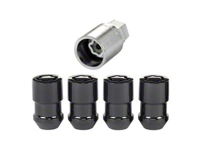 McGard Black Cone Seat Wheel Lock Set; 1/2-20; Set of 4 (55-76 Fairlane, Torino)