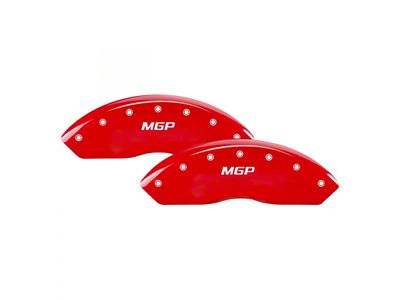 MGP Brake Caliper Covers with MGP Logo; Red; Front Only (97-00 C2500, C3500)