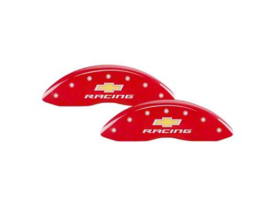 MGP Brake Caliper Covers with Chevy Racing Logo; Red; Front and Rear (88-96 Corvette C4)