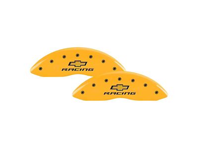MGP Brake Caliper Covers with Chevy Racing Logo; Yellow; Front and Rear (88-96 Corvette C4)