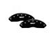 MGP Brake Caliper Covers with MGP Logo; Black; Front and Rear (88-96 Corvette C4)