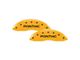 MGP Brake Caliper Covers with Pontiac/Arrow Logo; Yellow; Front and Rear (98-02 Firebird)