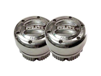 Mile Marker Dana 44 Premium Locking Hubs; 19-Spline; Polished (69-91 4WD Blazer, K10, Jimmy)