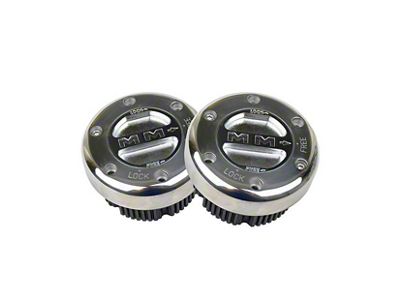 Mile Marker Dana 60 Premium Locking Hubs; 30-Spline; Polished (60-96 F-250 w/o Full-Time 4WD; 76-96 F-350)