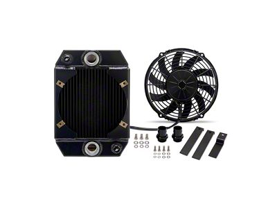 Mishimoto Universal Drag Race Performance Aluminum Radiator; Black (Universal; Some Adaptation May Be Required)