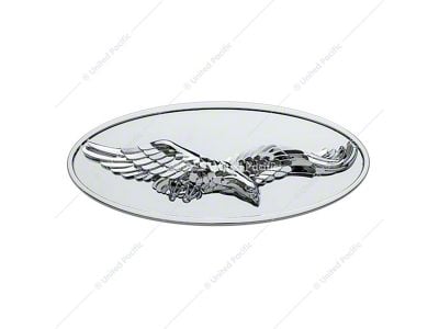 3D Eagle Oval Emblem; Chrome (Universal; Some Adaptation May Be Required)