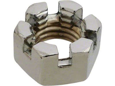 Model A Ford Castle Nut - 1/4-28 - Chrome