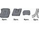 OPR Model A Ford Door Bumper Set - Rubber - Cabriolet - 10 Pieces (FOR CABRIOLET Except Slant Windshield Cabriolet)