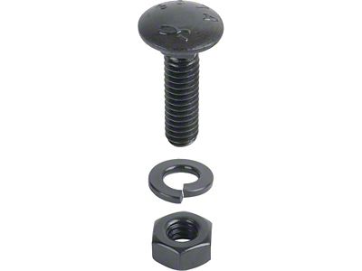 Model A Ford Fender Edge To Bracket Mounting Set - Black Oxide - 6 Pieces